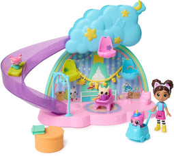 Gabby's Poppenhuis - Kittendagverblijf Speelkamer Speelset met 17 speelfiguren en poppenhuismeubels