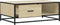 vidaXL - Salontafel - 90x57x35 - cm - bewerkt - hout - en - metaal - sonoma - eiken