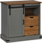 vidaXL - Dressoir - HALDEN - met - schuifdeur - 80x40x80 - cm - massief - hout - grijs