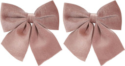 Home & Styling Kerstdecoratie/Kersthanger Velvet Strikken - 13x25cm - Roze