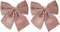 Home & Styling Kerstdecoratie/Kersthanger Velvet Strikken - 13x25cm - Roze