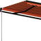 vidaXL - Luifel - handmatig - uittrekbaar - 450x350 - cm - oranje - en - bruin