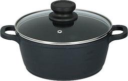 alpina Kookpan - Ø20cm - 2,3 L - Alle Warmtebronnen - Met Deksel - Zwart