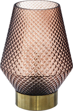 Atmosphera tafellamp LED gouden voet Taupe - H17 cm -Lamp - Zonder snoer - Sfeerverlichting