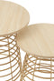 J-Line bijzettafel Rond + Circulaire Voet - hout - naturel - set van 2
