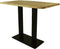 HSM Collection - Bartafel dubbel pilaar - 140x80x110 - Naturel/zwart - Acacia/metaal
