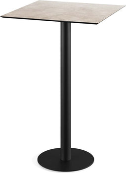 Urban Statafel Zwart Frame + Moonstone HPL 70x70 cm - Essentials 130041377