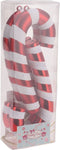 Christmas Decoration kersthangers/kerstornamenten zuurstokken- 4x - kunststof- 17 cm