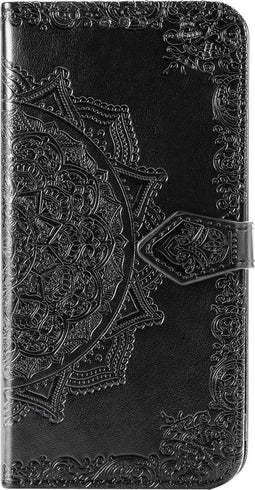 Hoesje Met Pasjeshouder Geschikt voor Samsung Galaxy S20 Ultra - Mandala Bookcase - Zwart
