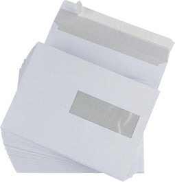 Gallery enveloppen formaat 156 x 220 mm venster rechts stripsluiting binnenzijde grijs 500 stuks