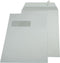 Gallery enveloppen formaat 229 x 324 mm venster links stripsluiting binnenzijde grijs doos van 250 stuks