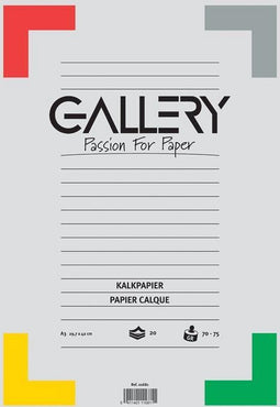 Gallery kalkpapier formaat 297 x 42 cm (A3) etui van 20 vel