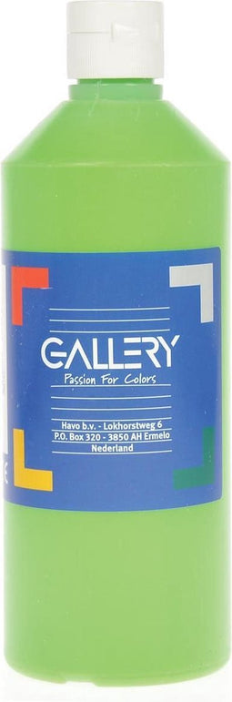 Gallery plakkaatverf, flacon van 500 ml, lichtgroen
