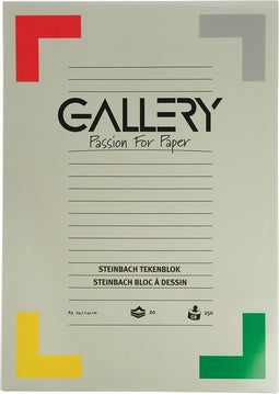 Gallery Steinbach tekenblok gekorreld formaat 297 x 42 cm (A3) 250 g/m² blok van 20 vel