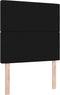 vidaXL - Hoofdbord - met - Kristalknoppen - Geplooid - Zwart - 90 - cm - Fluweel