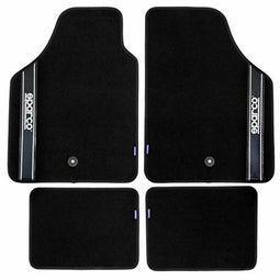 Vloermattenset voor auto Sparco Strada 2012 B Universeel Zwart (4 pcs)
