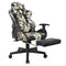 Gamestoel bureaustoel Thomas - racing gaming camouflage design - voetsteun - verstelbaar
