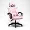 Gamestoel Cyclone tieners - bureaustoel - racing gaming stoel - roze wit