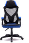 Gamestoel Fresno - bureaustoel - zwart blauw