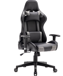 Gamestoel Thomas - bureaustoel racing gaming stijl - zwart grijs