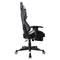 Gamestoel Thomas met voetsteun - bureaustoel racing gaming - ergonomisch - zwart wit