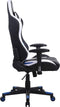 Gamestoel Tornado bureaustoel - ergonomisch verstelbaar - race gaming stoel - zwart blauw