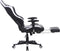 Gamestoel Tornado relax bureaustoel - met voetsteun - ergonomisch verstelbaar - zwart wit