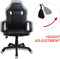 Gamestoel Wouter - bureaustoel - racing gaming stijl - hoogte verstelbaar - zwart