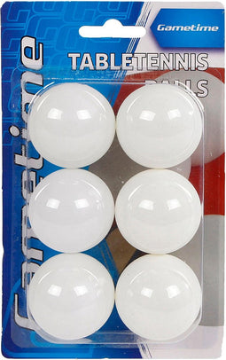 Gametime Tafeltennisballen 6 stuks |ø 4 cm | Wit