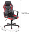 Gaming stoel - zwart/rood - ecologisch leer - verstelbaar