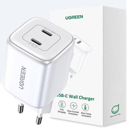 GaN - snellader - - 2 - x - USB-C - 45W - QC - PD - Ugreen - CD294 - wit
