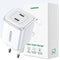 GaN - snellader - - 2 - x - USB-C - 45W - QC - PD - Ugreen - CD294 - wit