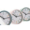Bordsklocka Home ESPRIT Blauw Roze Turkoois (3 Stuks)