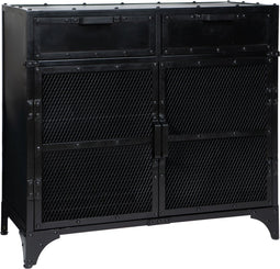 Gangkast Metaal 2.0 - Zwart - Industriële kast - Buffetkast - Metaal