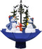 vidaXL - Kerstboom - sneeuwend - met - paraplubasis - 75 - cm - PVC - blauw