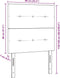 vidaXL - Hoogte-verstelbaar - Hoofdbord - Lichtgrijs - 90 cm