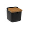 Suikerpot Versa Zwart Keramisch Bamboe Dolomite 8,3 x 8,3 x 8,3 cm