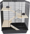Remy - Rattenkooi - 3 verdiepingen 58x38x72 cm - Zwart