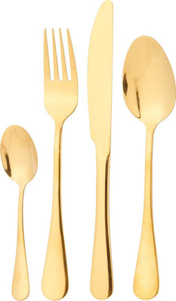 Infinity Goods Bestekset - 24-Delig - Goud - RVS - 6 Persoons (24 stuks)