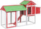 vidaXL - Kippenhok - 193x65x117 - cm - massief - grenenhout - rood