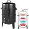 Gardebruk Barbecue Smoker - 3in1 met Ventilatieschuiven – Zwart
