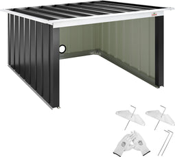 Gardebruk Robotmaaier Garage - Platdak Metaal 89x90x54cm - Antraciet