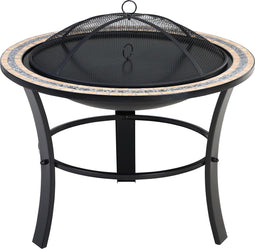 Gardebruk Vuurschaal Fuego - Mozaïek Vuurrooster Pook Ø 76cm - Zwart