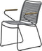 Garden Impressions Antibes dining stoel - teaklook - carbon black/ antraciet