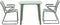Garden Impressions Antibes dining stoel - teaklook - carbon black/ mossgreen