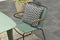 Garden Impressions Antibes dining stoel - teaklook - carbon black/ mossgreen