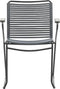 Garden Impressions Antibes dining stoel - teaklook - carbon black/ antraciet