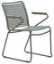 Garden Impressions Antibes dining stoel - teaklook - carbon black/ mossgreen