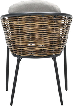 Garden Impressions Bali dining fauteuil - carbon black - natural rotan - desert sand