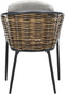 Garden Impressions Bali dining fauteuil - carbon black - natural rotan - desert sand